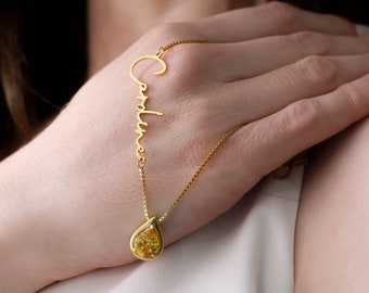 Birthstone Name Necklace for Custom Gifts, Personalized Handmade Jewelry, Dainty Necklace, Minimalist Jewelry, Mothers Day Gift for Her