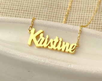 Name Necklace Gold Personalized - Etsy