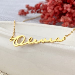 Gold Mama Necklace, Dainty Necklace, Gold Name Necklace, Personalize Necklace, Mom Gift Necklace, Gifts For Wife, 925k Silver Necklace