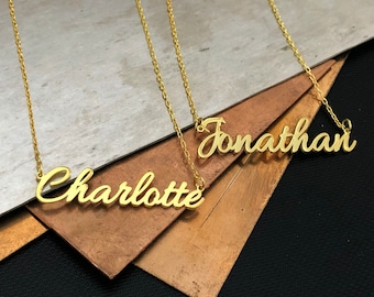 Custom Name Necklace For Women, Dainty Name Necklace, Name Plate Jewelry, Personalized Mothers Day Gift,Grandma Gift for Her