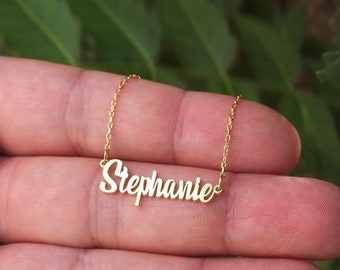 Sterling Silver Name Necklace, Dainty Name Necklace, Custom Jewelry, Personalized Christmas Gift, Bridesmaid Necklace, Tiny Name Necklace
