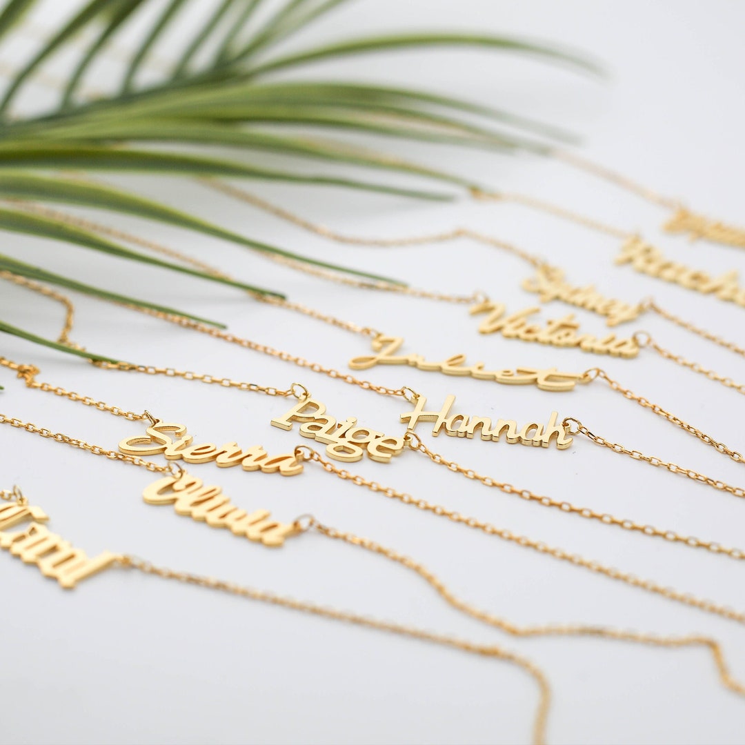 925 Sterling Silver Custom Name Necklace Real Silver Etsy