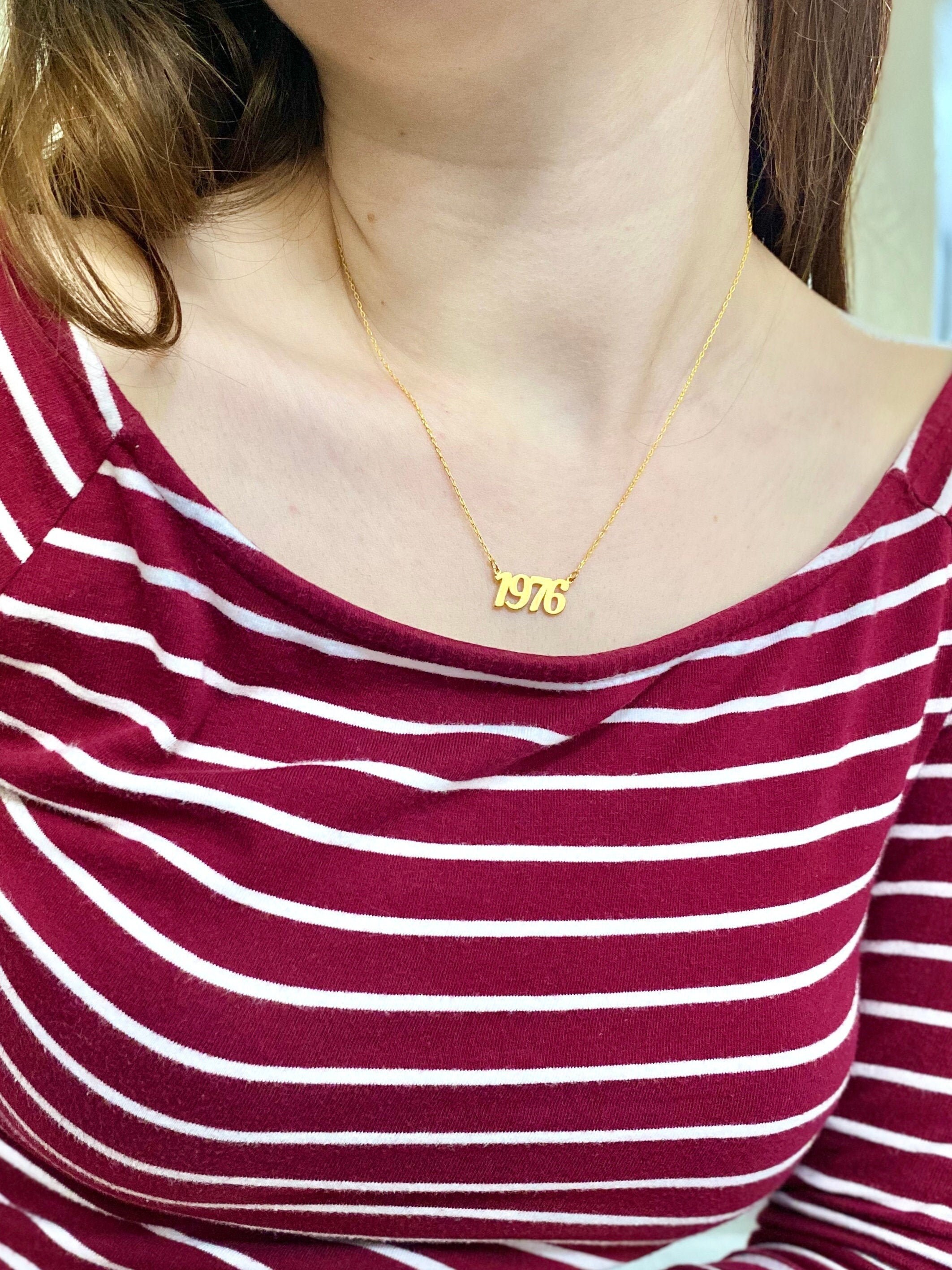Necklace Custom Year Necklace - Etsy 