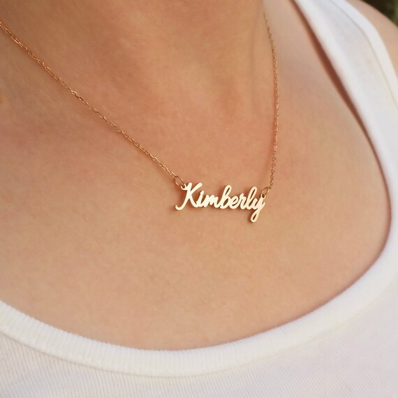 Personalized Name Necklace - 925 Sterling Silver Or Gold/Rose Gold Plated Handmade Jewelry