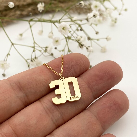 Buy 925 Sterling Silver Custom Number Neckace Personalized Age