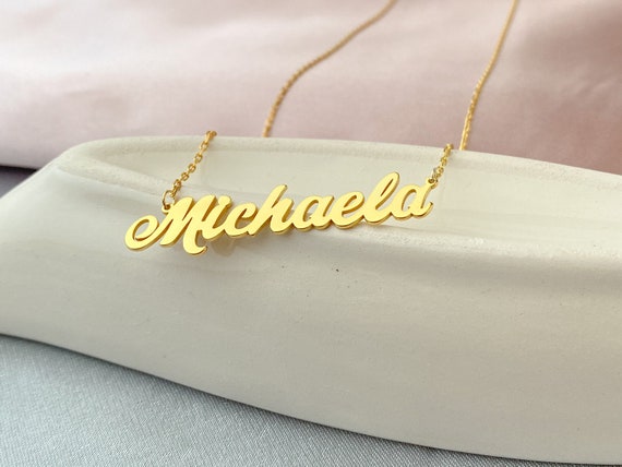 925 Sterling Silver Custom Name Plate Necklace Personalized Name Plate Necklace Custom Name Gift For Mom Birthday Gift Gift for Her Him