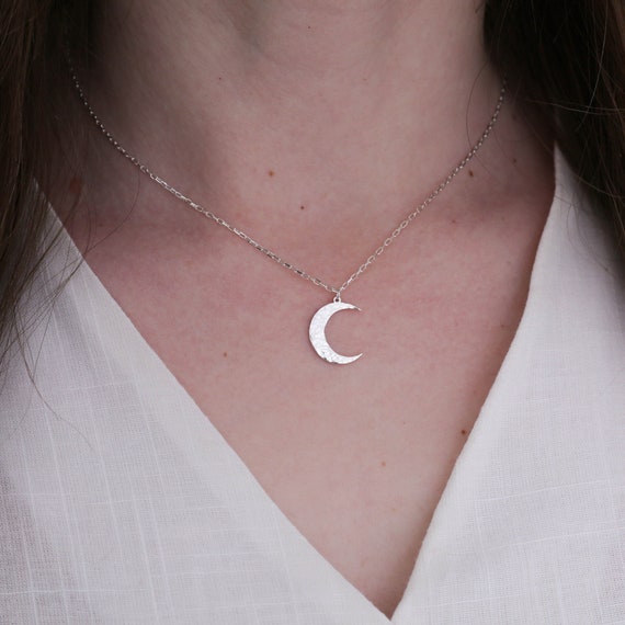 Crescent Moon Necklace Sterling Silver Crescent Moon Necklace Sterling Silver