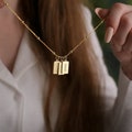 Personalized Multiple Bar Kids Name Necklace, Custom Name Tag Necklace, Handmade Personalized Jewelry, Dainty Name Jewelry, Christmas Gift