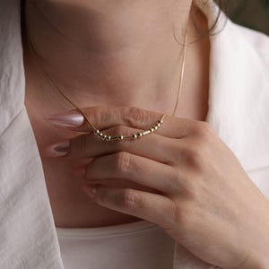 Custom Morse Code Necklace, Personalized Morse Code Jewelry for Women, Minimalist Dainty Jewelry, Friendship Gift, Birthday Gift for Her