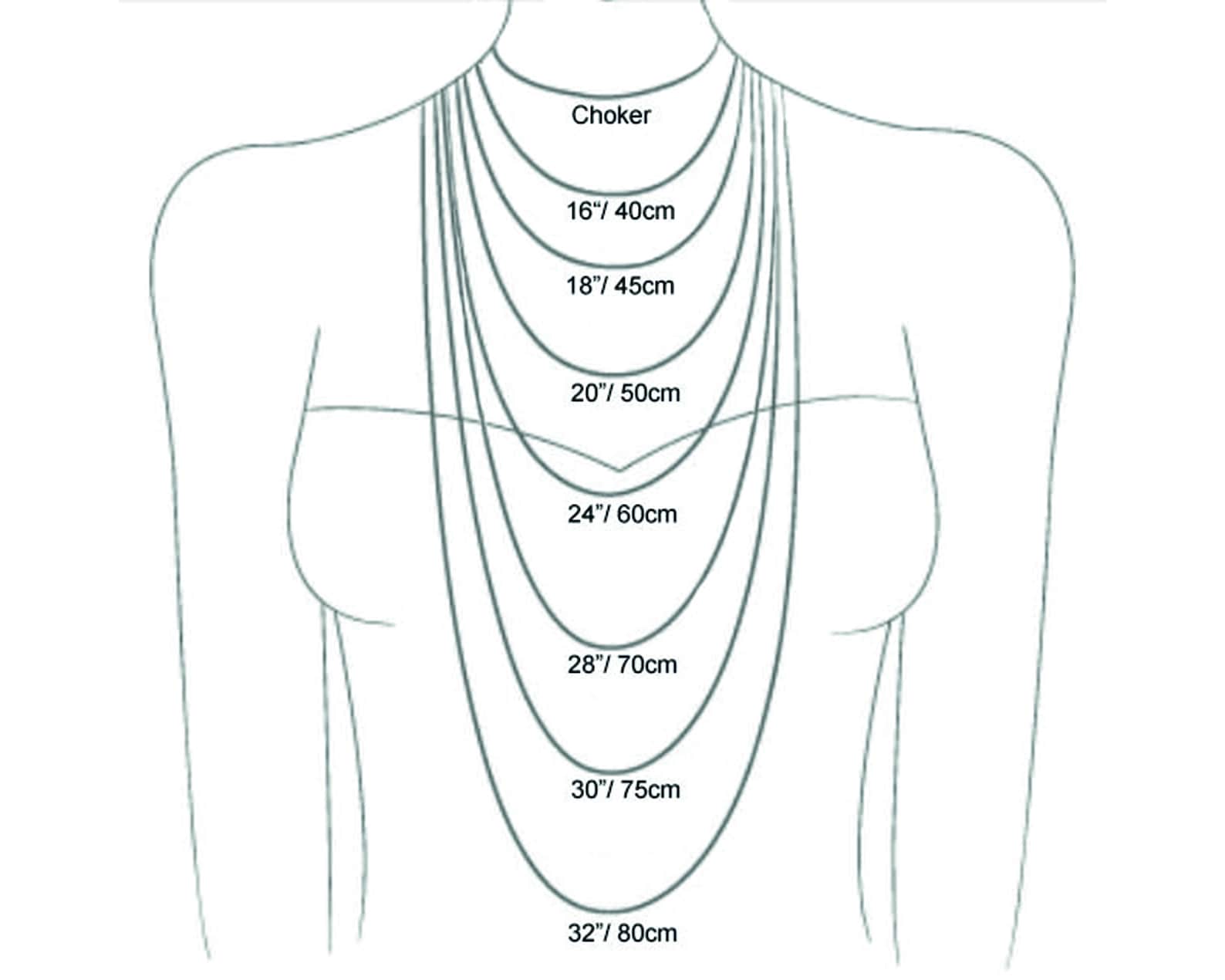размер цепочки на шею для женщин. размеры цепочек. размер бус на шею. как выбрать размер цепочки на шею. размеры цепочек.