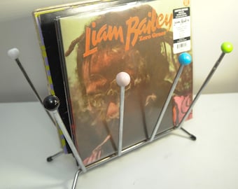 Mid Century Atomic Sputnik Magazine or Record Rack Eames Design Chromed Metal 1960s
