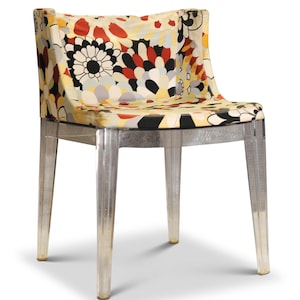 Kartell Mademoiselle „A La Mode“ Missoni Sketches Lucite Chairs Philippe Starck Preis Pro Stuhl Zwei Stühle auf Lager