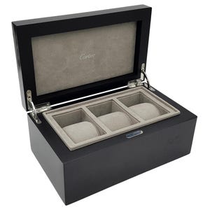 新品未使用　希少Cartier Wood box Anthracite Grey 新品未使用 希少Cartier Wood box Anthracite Grey Cartier Watch Box