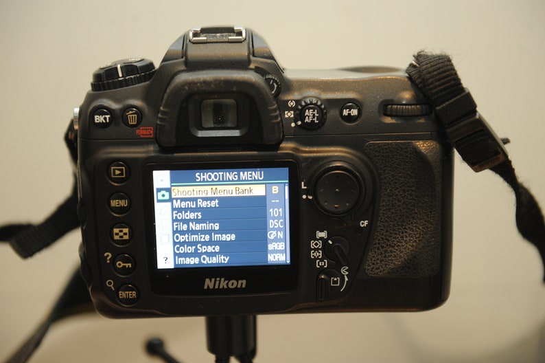 Nikon D200 DSLR Camera body only with woven Nikon D200 branded strap image 2