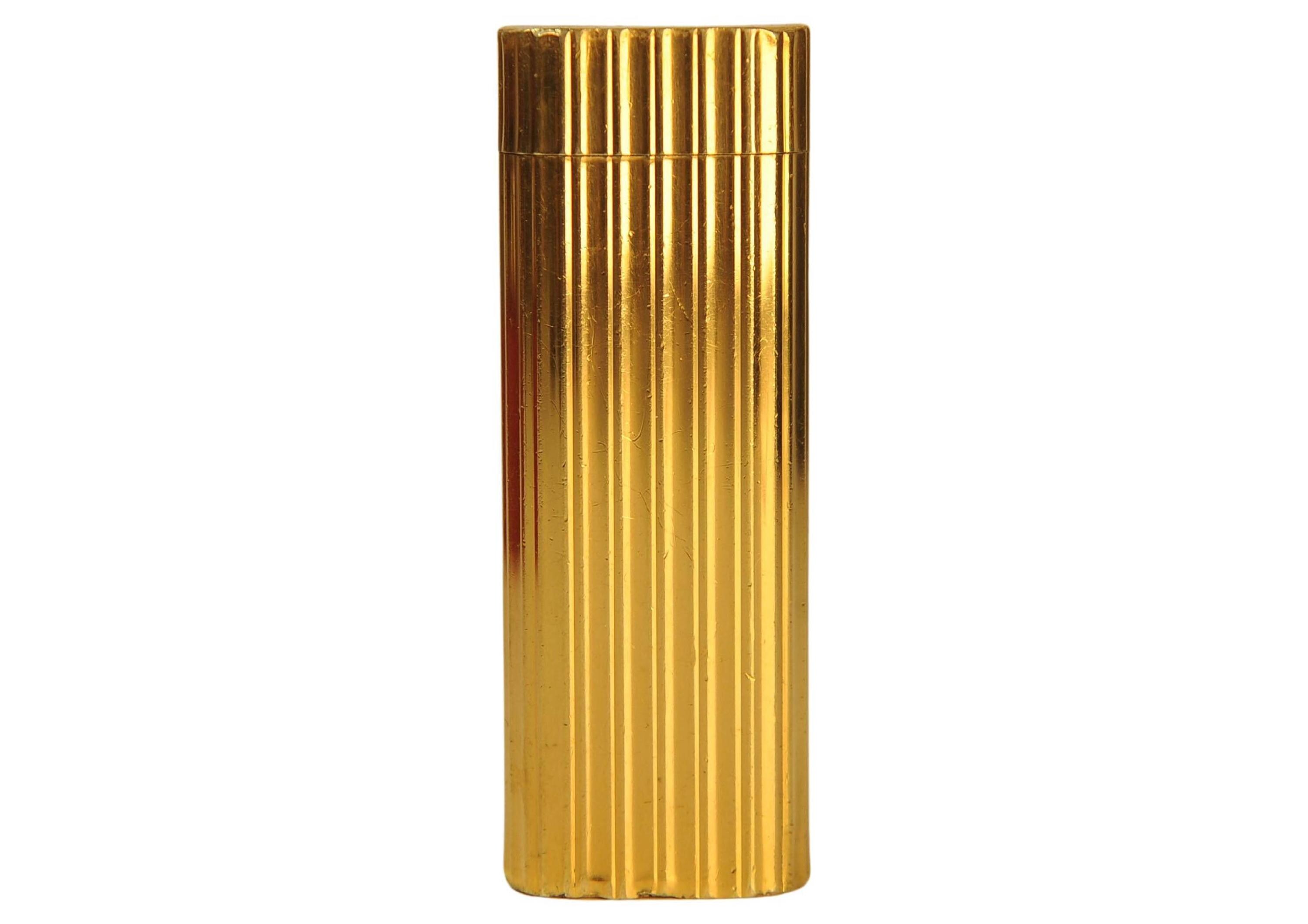 Cartier 18ct Gold Plate Cigarette Briquet Lighter With Cartier Box