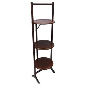 Antique Victorian Mahogany Three Tier Folding Cake Stand
