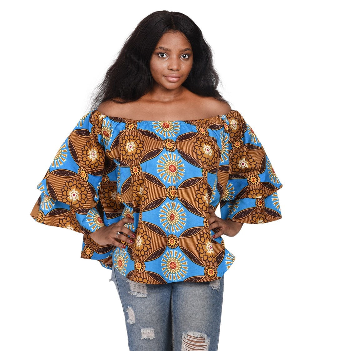 African Print Blouse