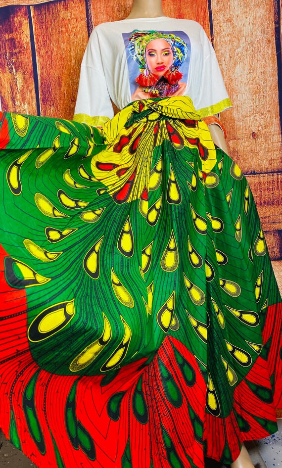 Ankara Maxi Skirt with Pockets