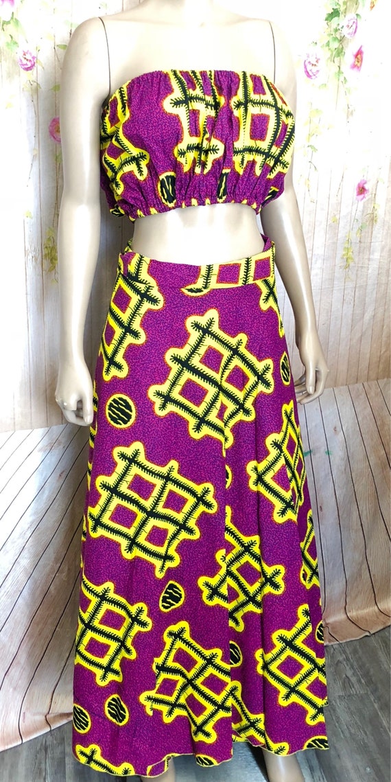 Ankara Wrap Skirt with Tube Top