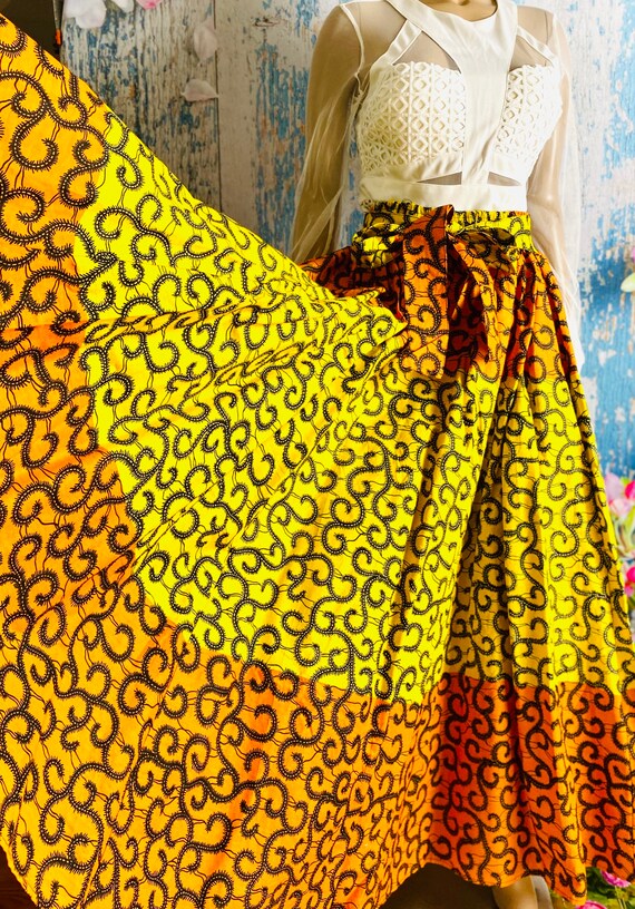 Ankara Maxi Skirt with Pockets