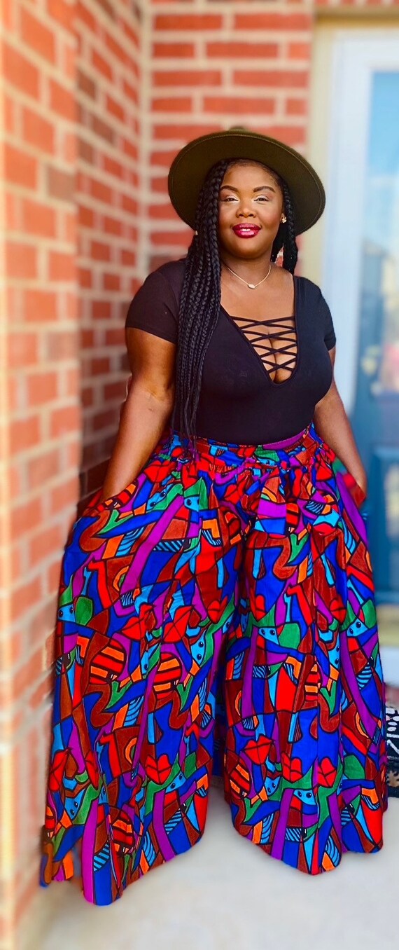 Palazzo African Print Pants