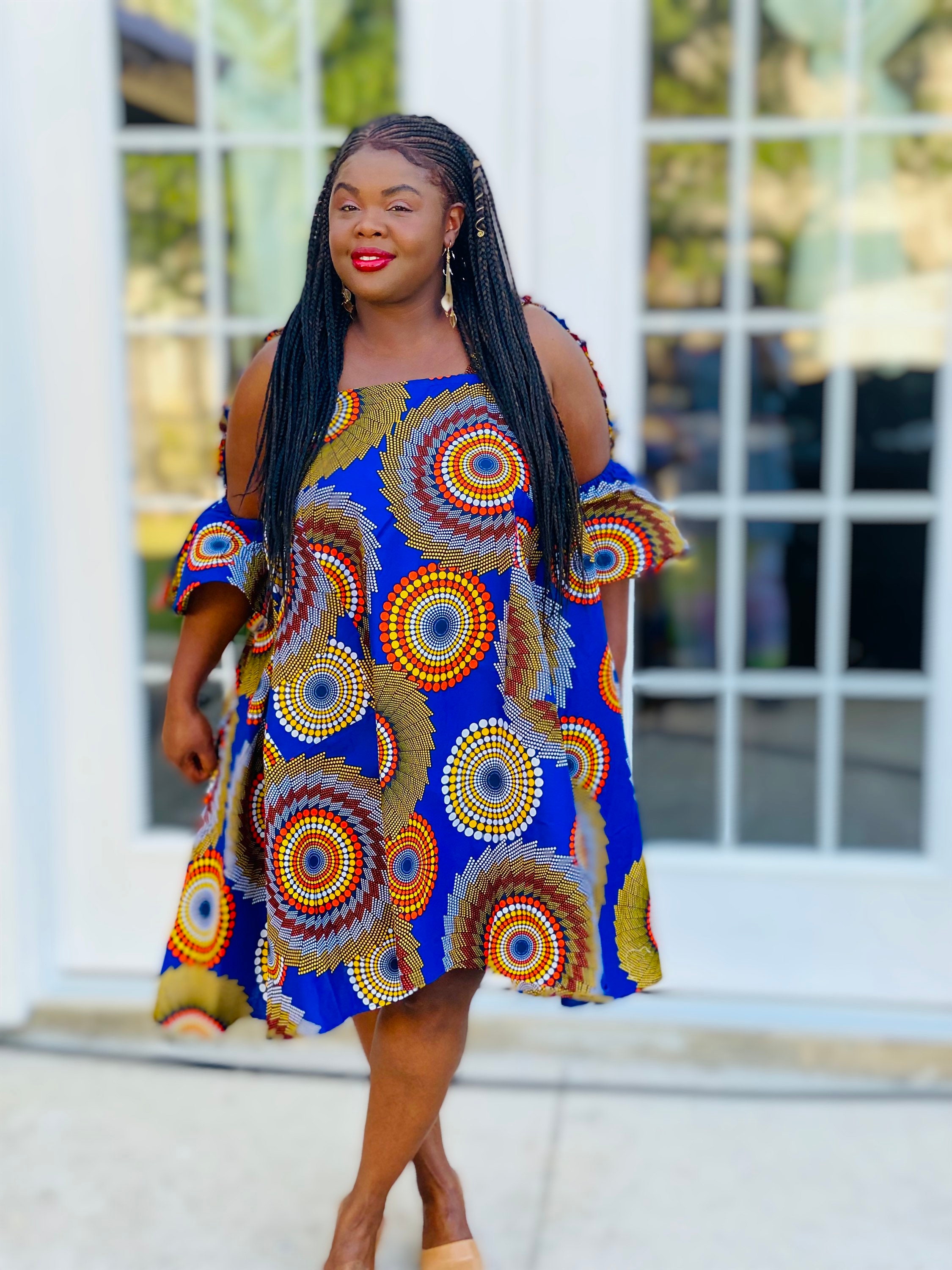 cold shoulder ankara styles