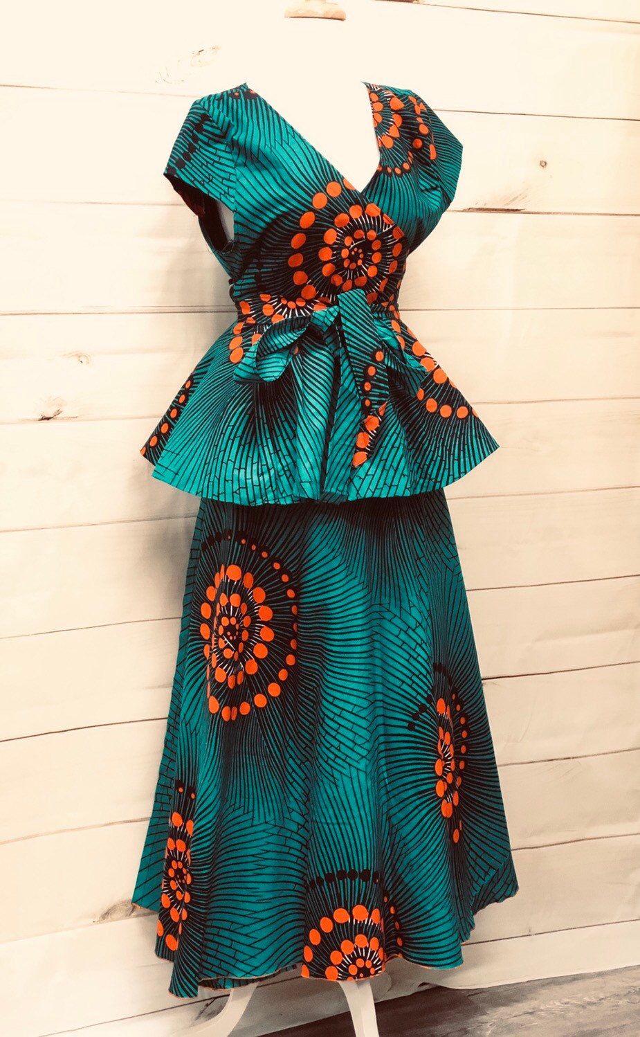Ankara Wrap Top and Wrap Skirt set