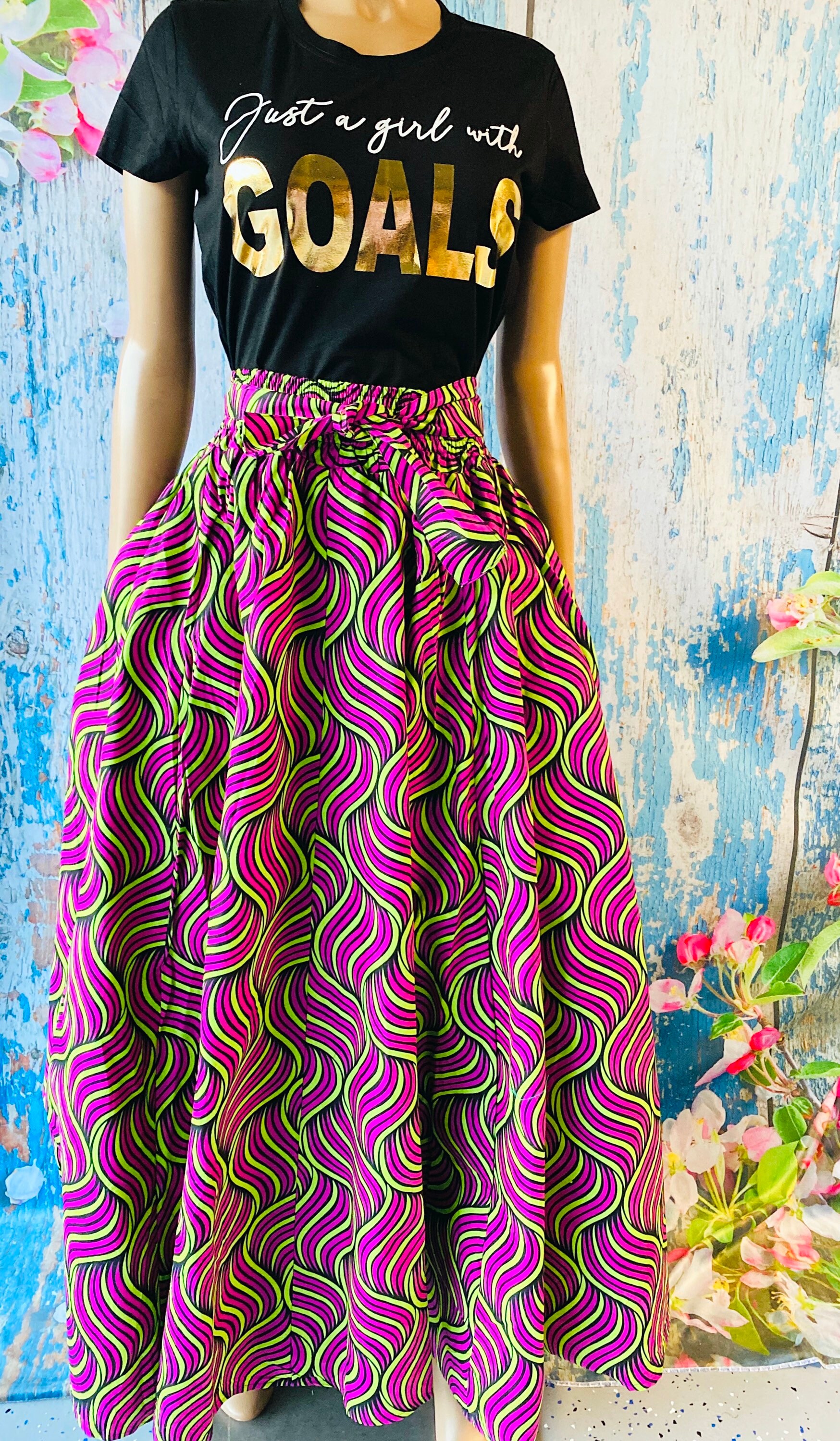 ankara maxi skirts designs