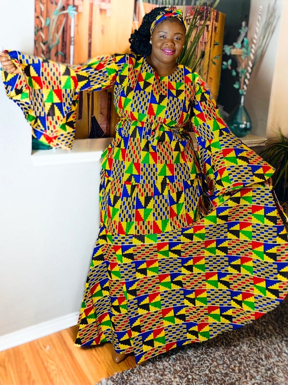 Plus-size Ankara Top and Skirt Set