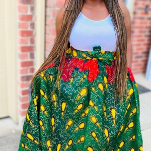 Ankara Maxi Skirt with Pockets