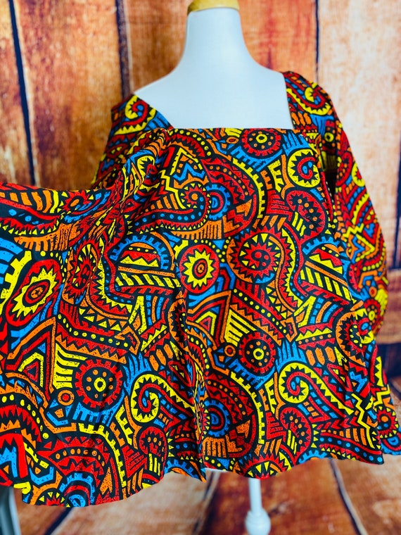 Umbrella African Print Blouse
