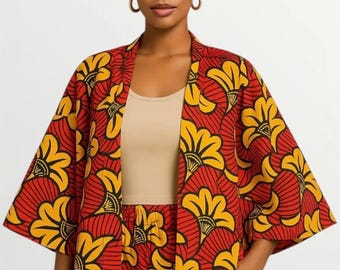 Ankara Jacket with Shorts set