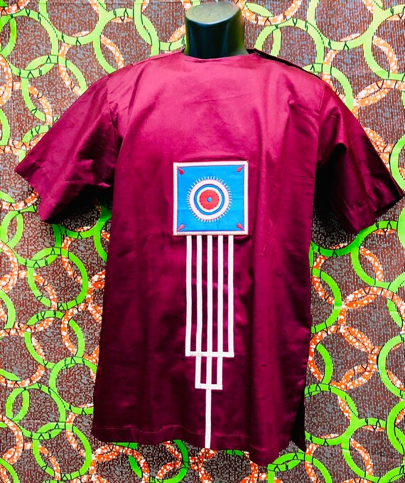 Men's Polish Cotton Embroidery Dashiki Shirt