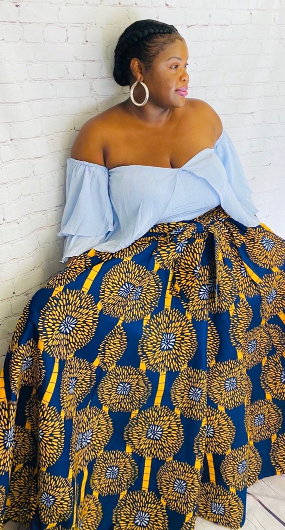 Ankara Maxi Skirt with Pockets