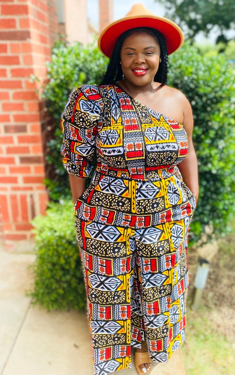 Ankara One-Sleeve Jumpsuit image 6