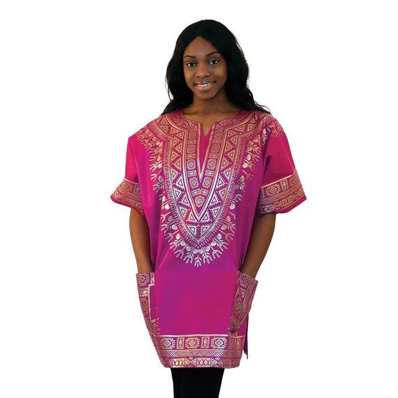 Gold Print Traditional Dashiki