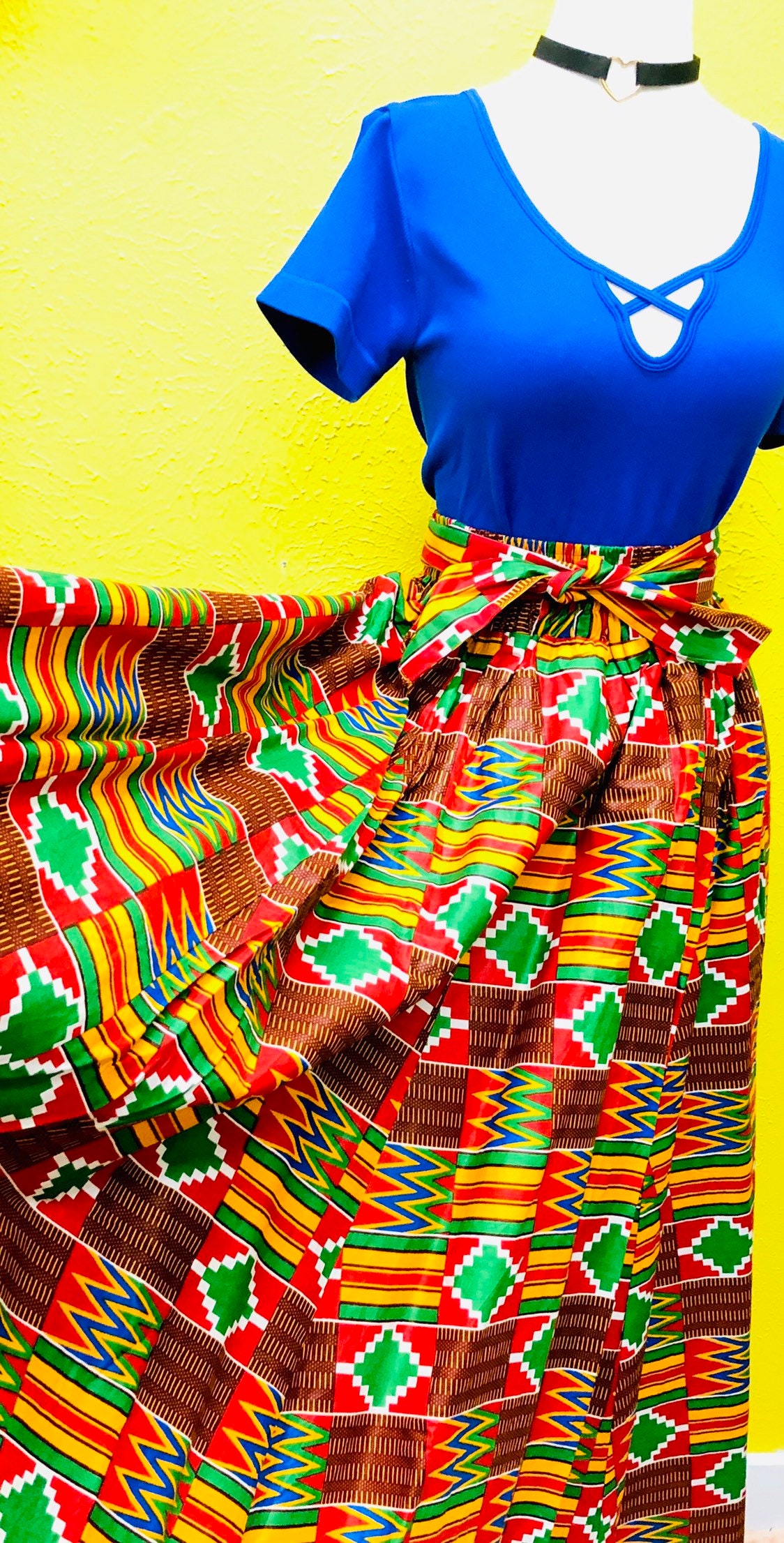 kente maxi dress