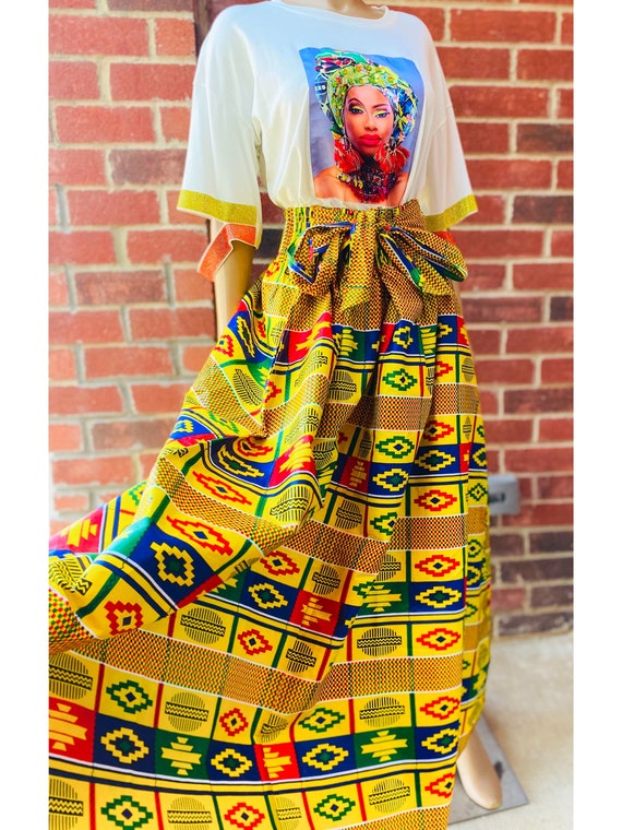 Classic Kente Skirt with Pockets