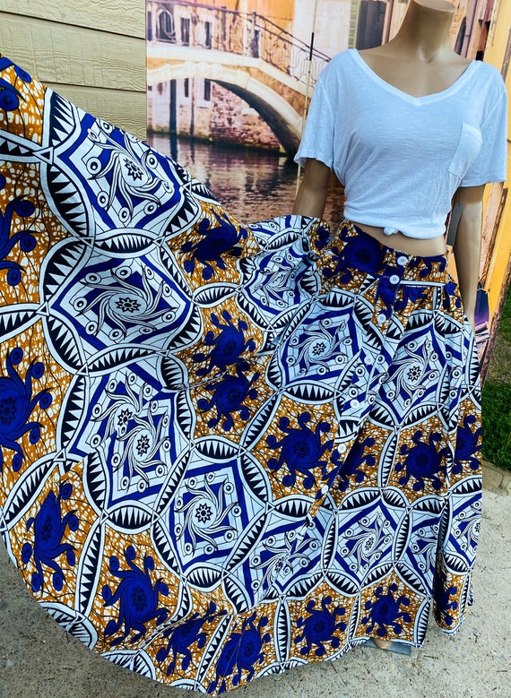 Mix Print Maxi Skirt