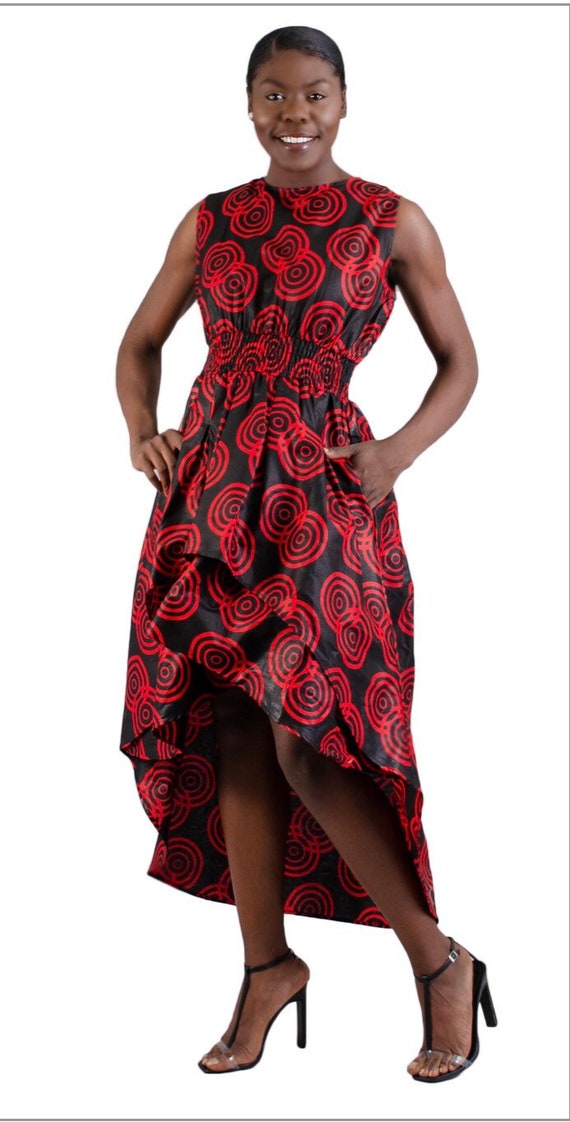 Black and white Hi-Lo Dress