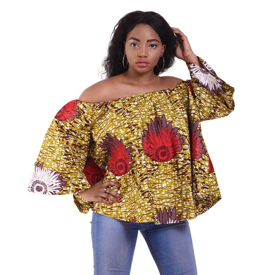 African Print Blouse