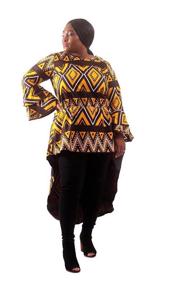 ankara peplum blouse