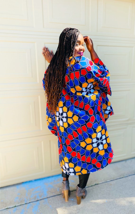 Authentic African Print High-low Blouse