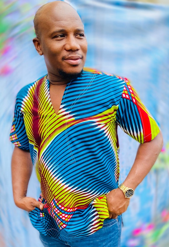African Print Men’s Dashiki shirt