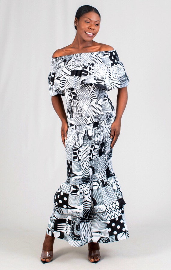 Ankara Sweet and Sassy Elastic Fitted Top and Skirt