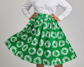 Ankara Midi Flare Skirt