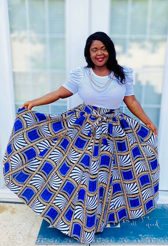 African Print Maxi Skirt