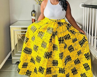 African Print Maxi Skirt