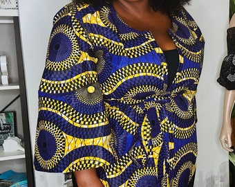 Bell Sleeves Ankara wrap Blouse