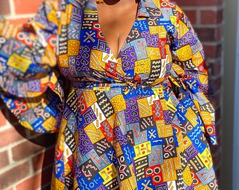 wrap ankara gown